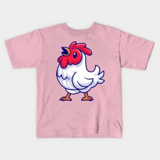 Cute Chicken Crowing Cartoon Kids T-Shirt